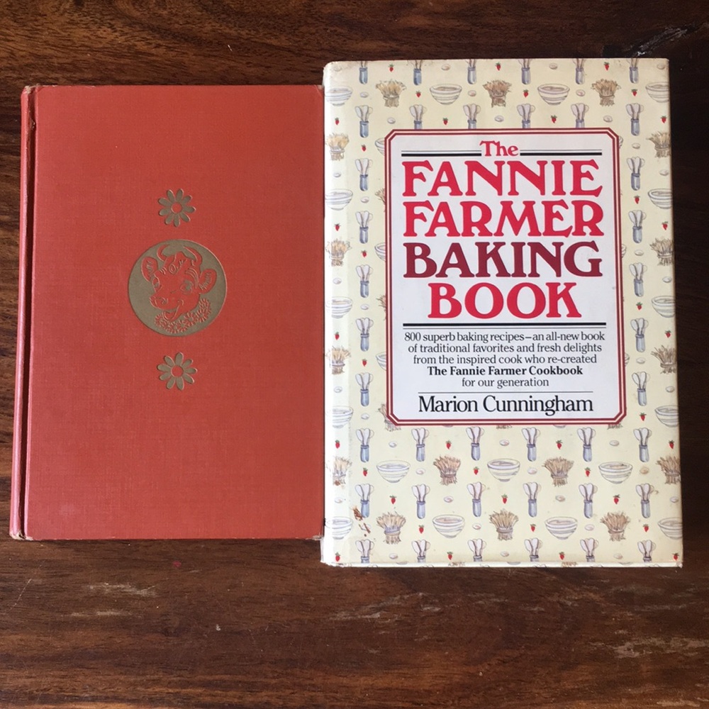 2 Vintage Cookbooks: Elsie’s Cook Book 1952 + Fannie Farmer Baking 1984